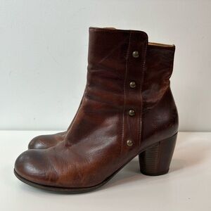 Coclico brown leather booties 38.5